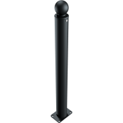 Ornamental bollard | Series 484B | � 82 mm | stationary, to be fixed by plugswith base plate 100 x 150 mm | without lock | without eyelet